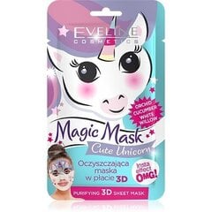 Detoksicējoša, attīroša sejas maska Eveline Cosmetics Magic Mask Cute Unicorn 1 gab. cena un informācija | Sejas maskas, acu maskas | 220.lv