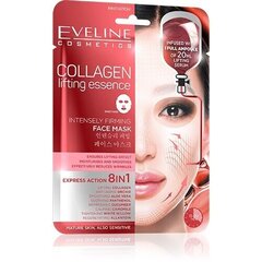 Подтягивающая маска для лица Eveline Cosmetics Collagen Lifting Essence 8in1 1 шт. цена и информация | Маски для лица, патчи для глаз | 220.lv