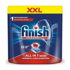 FINISH Allin1 Max tabletes trauku mazgājamām mašīnām, 53 gab. cena un informācija | Trauku mazgāšanas līdzekļi | 220.lv