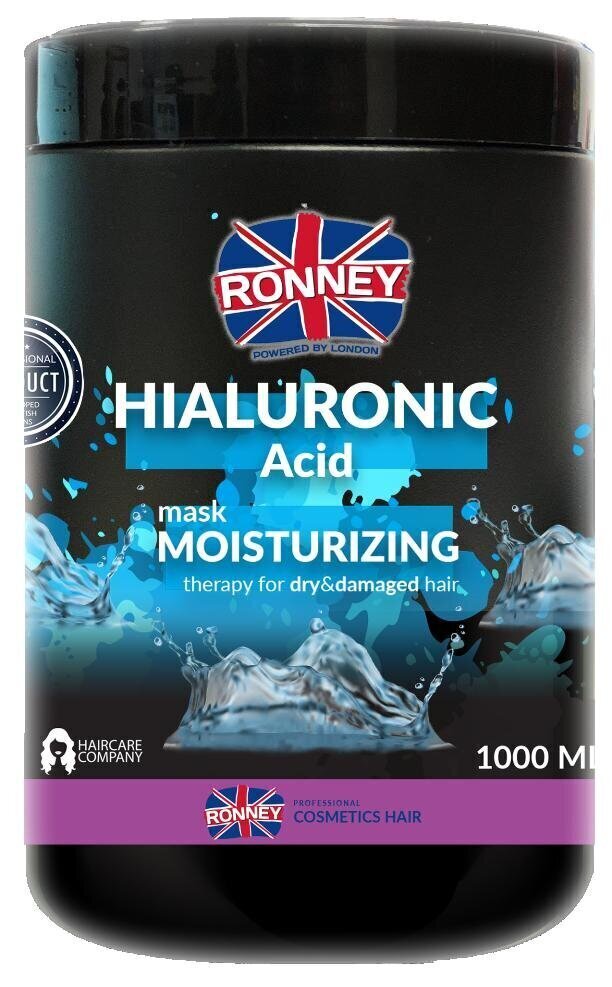 Mitrinoša matu maska Ronney Professional Hialuronic Complex Moistruizing 1000 ml cena un informācija | Matu uzlabošanai | 220.lv