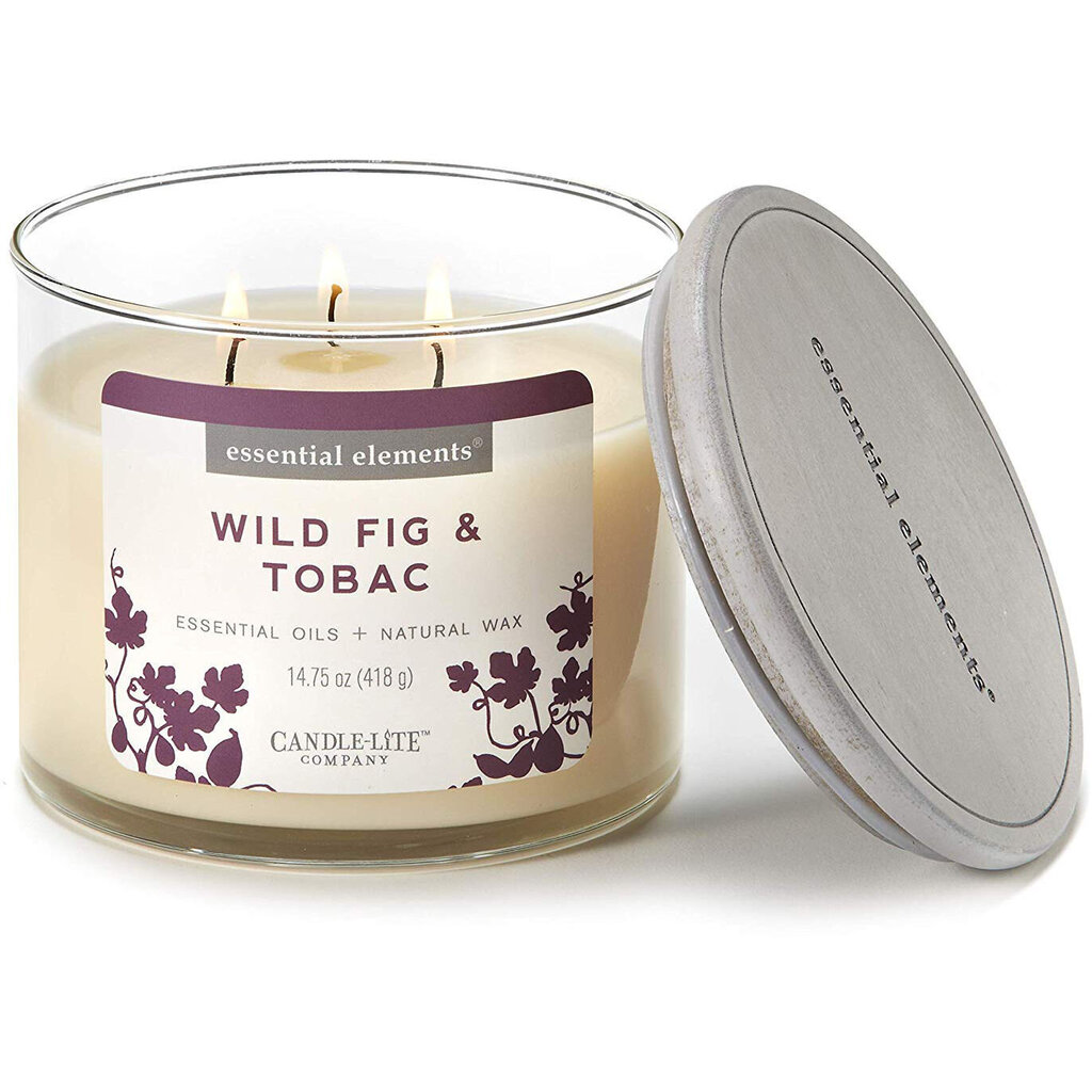 Candle-Lite aromātiska svece ar vāciņu Wild Fig & Tobac, 418 g cena un informācija | Sveces un svečturi | 220.lv