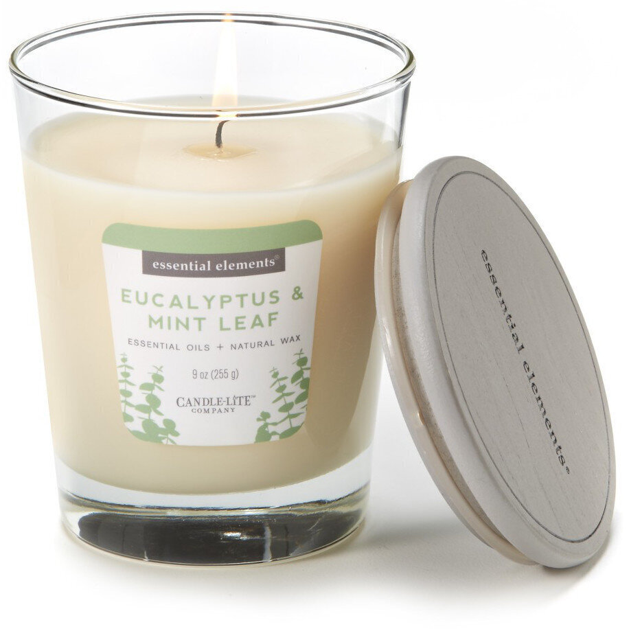 Candle-Lite aromātiska svece ar vāciņu Eucalyptus & Mint Leaf, 255 g цена и информация | Sveces un svečturi | 220.lv