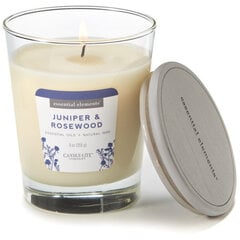 Candle-Lite aromātiska svece ar vāciņu Juniper & Rosewood, 255 g cena un informācija | Sveces un svečturi | 220.lv
