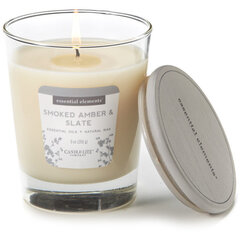 Candle-Lite aromātiska svece ar vāciņu Smoked Amber & Slate, 255 g cena un informācija | Sveces un svečturi | 220.lv