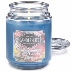 Candle-Lite aromātiska svece ar vāciņu Autumn Flannel, 510 g cena un informācija | Sveces un svečturi | 220.lv