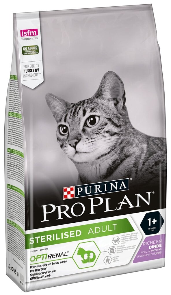 Pro Plan Sterilised Cat Turkey barība sterilizētiem kaķiem 1.5kg цена и информация | Sausā barība kaķiem | 220.lv