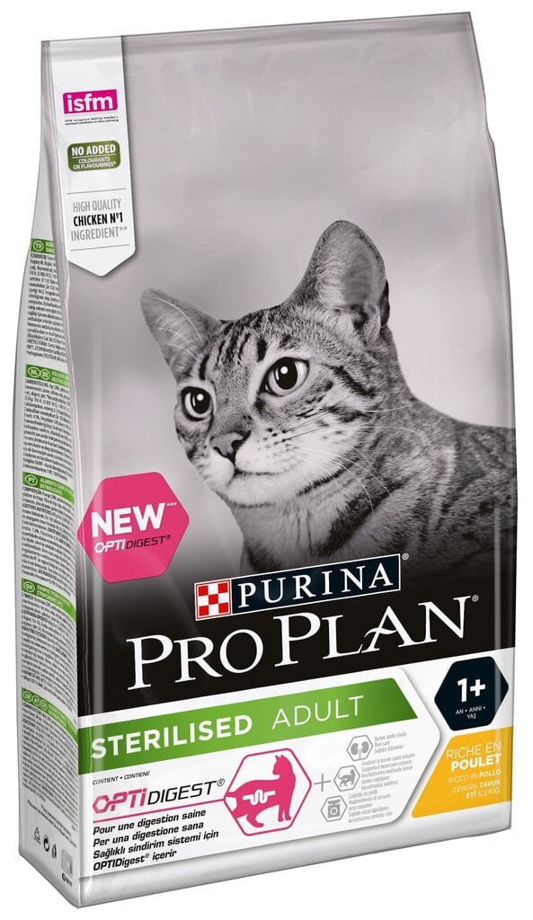 Pro Plan Sterilised Cat Chicken barība sterilizētiem kaķiem 1.5kg cena un informācija | Sausā barība kaķiem | 220.lv