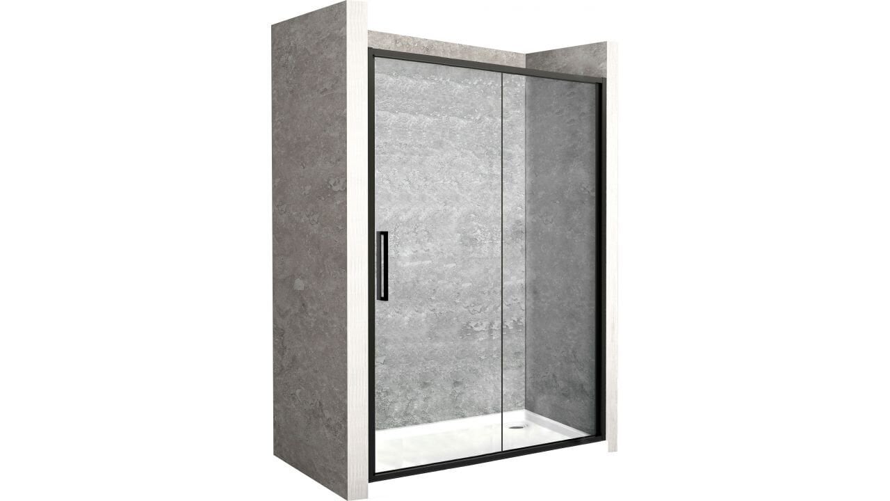 Dušas durvis REA Rapid Slide Black mat,100,110,120,130,140,150,160 cm цена и информация | Dušas durvis, dušas sienas | 220.lv