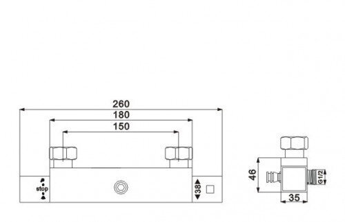 Dušas komplekts ar termostatu Mexen Tim chrome square cena un informācija | Dušas komplekti un paneļi | 220.lv