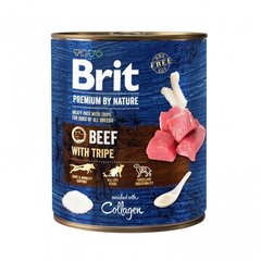 Brit Premium by Nature Beef with Tripes консервы для собак 800г цена и информация | Консервы для собак | 220.lv