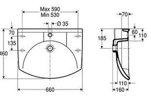 Ifo Sign 7332 izlietne, 660x460mm цена и информация | Раковины | 220.lv