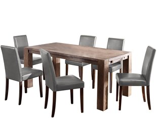 Комплект мебели Notio Living Aisha 180/Liva, коричневый/серый цена и информация | Комплекты мебели для столовой | 220.lv