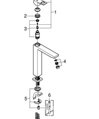 Grohe Eurocube XL смеситель для умывальника, 23406000 цена и информация | Смесители | 220.lv