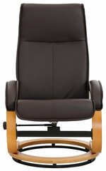 Кресло с пуфом Notio Living Paprika Pu, коричневое/цвета дуба цена и информация | Кресла в гостиную | 220.lv