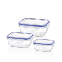 Excellent Housewares pārtikas uzglabāšanas trauku komplekts, 3 gab. цена и информация | Посуда для хранения еды | 220.lv