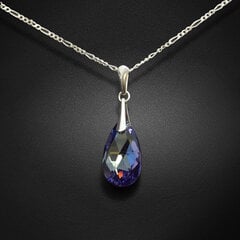 Sudraba kulons "Baroka (Tanzanite AB)" ar Swarovski™ kristāliem цена и информация | Украшения на шею | 220.lv