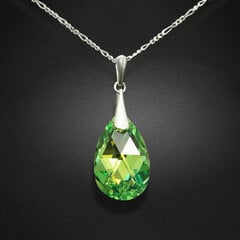 Sudraba kulons "Baroka (Peridot AB)" ar Swarovski™ kristāliem cena un informācija | Kaklarotas | 220.lv