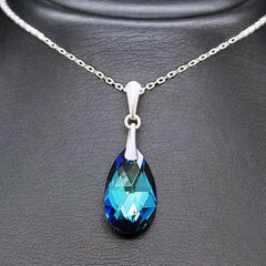 Серебряный кулон "Барокко (Bermuda Blue)" с кристаллами Swarovski™ цена и информация | Украшения на шею | 220.lv
