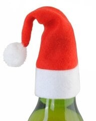 Pudeļu dekorēšanas komplekts Ziemassvētku vecīša cepure, 10 gab cena un informācija | Ziemassvētku dekorācijas | 220.lv