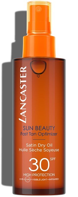 Izsmidzināma sausā eļļa Lancaster Sun Beauty Body Satin Sheen Oil SPF30 150 ml цена и информация | Sauļošanās krēmi | 220.lv