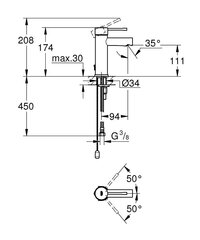 Grohe Essence izlietnes jaucējkrāns cena un informācija | Jaucējkrāni | 220.lv