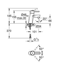 Grohe Concetto izlietnes jaucējkrāns cena un informācija | Jaucējkrāni | 220.lv