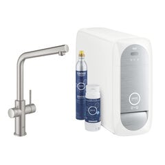 Grohe Blue Home Duo komplekts: viensviras jaucējkrāns, dzēses sistēma, filtrs un CO2 pudele цена и информация | Кухонные смесители | 220.lv