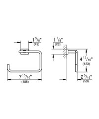 Grohe Essentials Cube вешалка для полотенец 40510001 цена и информация | Аксессуары для ванной комнаты | 220.lv