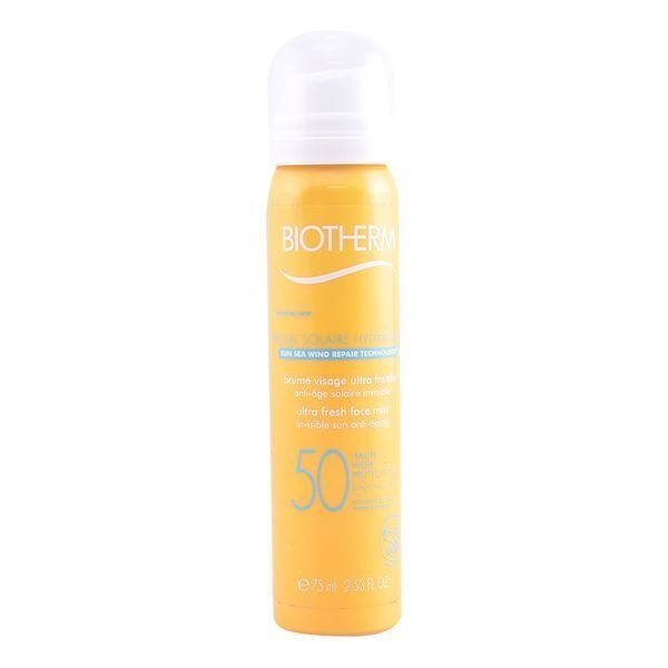 Izsmidzināma mitrinoša migla no saules sejai Biotherm Sun Ultra Mist SPF 50 75 ml cena un informācija | Sauļošanās krēmi | 220.lv