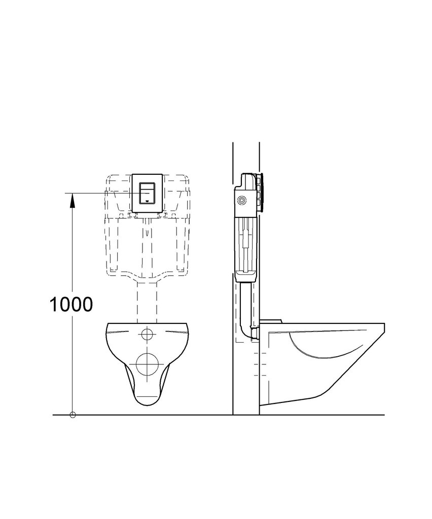 Grohe Skate Cosmopolitan WC nolaišanas poga - ar stikla Alpine White krāsas apdari 38845LS0 cena un informācija | Piederumi tualetes podiem un bidē | 220.lv