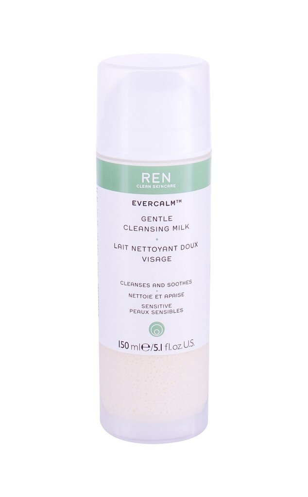 Attīrošs sejas pieniņš Ren Clean Skincare Evercalm Gentle 150 ml cena un informācija | Sejas ādas kopšana | 220.lv