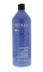 Укрепляющий шампунь для поврежденных волос Redken Extreme 1000 мл цена и информация | Шампуни | 220.lv