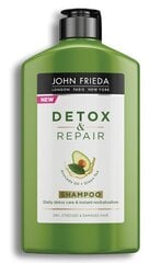 Attīrošs un atsvaidzinošs matu šampūns John Frieda Detox & Repair 250 ml cena un informācija | Šampūni | 220.lv