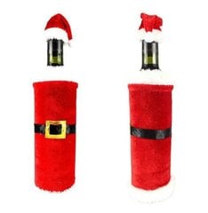 Pudeles dekors Ziemassvētku vecīša drēbes cena un informācija | Ziemassvētku dekorācijas | 220.lv