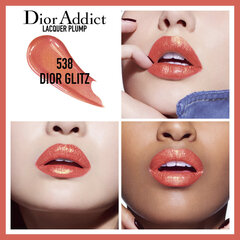 Жидкая губная помада - Dior Addict Lacquer Plump 5.5 мл, 538 Dior Glitz цена и информация | Помады, бальзамы, блеск для губ | 220.lv