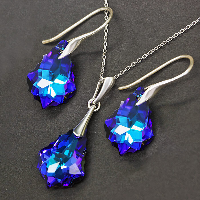 Sudraba komplekts "Baroka IV (Heliotrope)" ar Swarovski™ kristāliem цена и информация | Rotaslietu komplekti | 220.lv