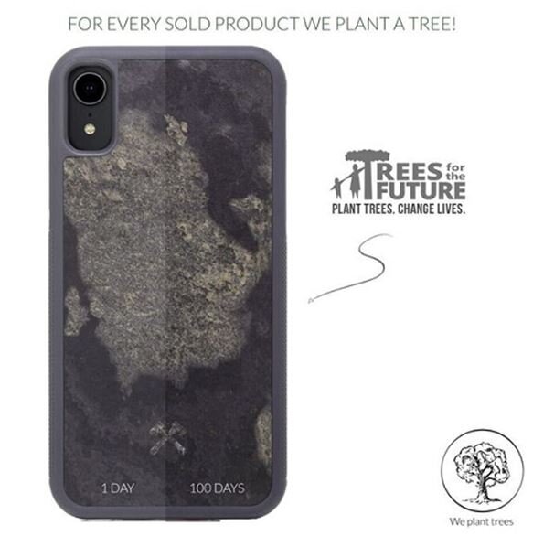 Woodcessories Stone Collection EcoCase iPhone Xr - Camo Gray цена и информация | Telefonu vāciņi, maciņi | 220.lv