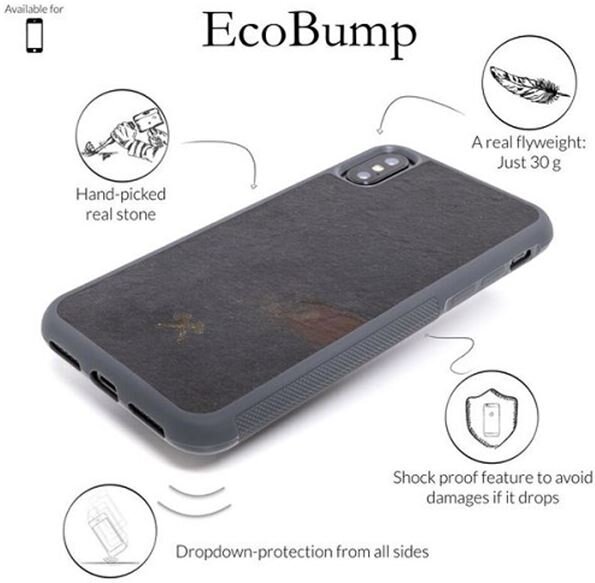 Woodcessories Stone Collection EcoCase iPhone Xs Max volcano black sto056 cena un informācija | Telefonu vāciņi, maciņi | 220.lv