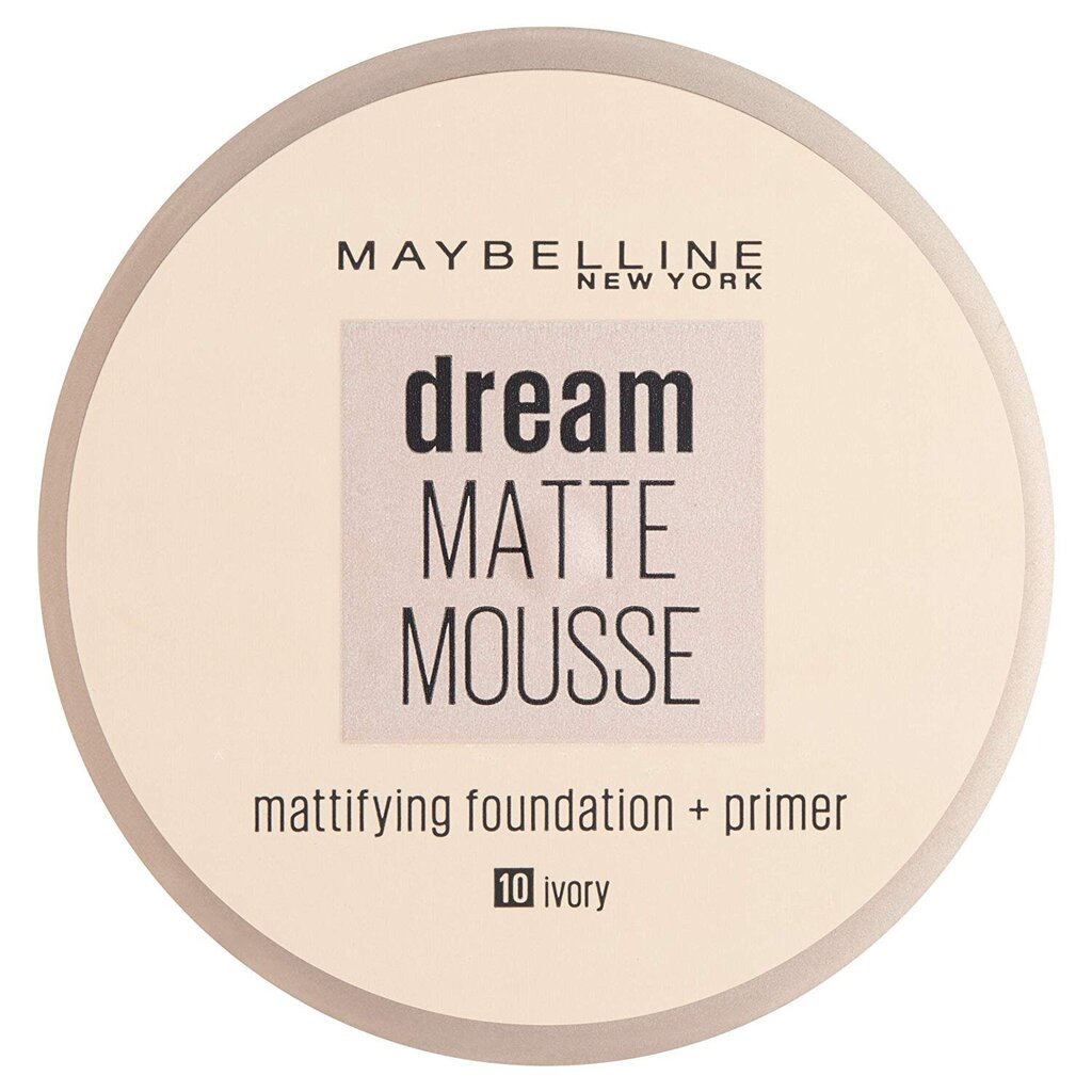 Grima pamats Maybelline Dream Matte Mousse SPF15 18 ml cena un informācija | Grima bāzes, tonālie krēmi, pūderi | 220.lv