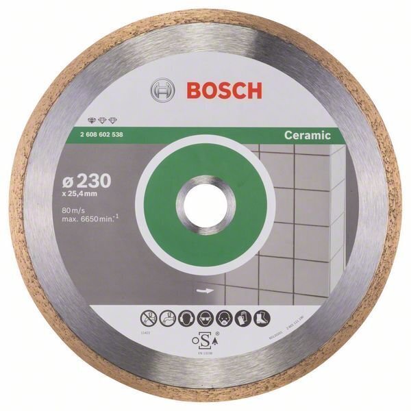 Dimanta disks Bosch Standard for Ceramic 230x25,4x1,6mm цена и информация | Rokas instrumenti | 220.lv
