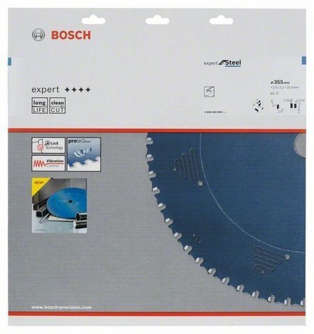 Bosch griešanas disks Expert for steel 355 x 25,4mm cena un informācija | Dārza tehnikas rezerves daļas | 220.lv