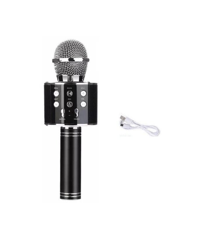 Karaoke mikrofons, skaļrunis ar balss maiņas efektiem, WS-858 cena un informācija | Attīstošās rotaļlietas | 220.lv