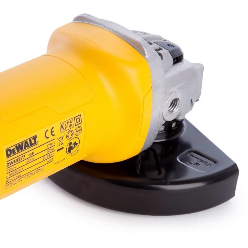 Elektriskā leņķa slīpmašīna DeWalt 1500W 125mm (DWE4277) cena un informācija | Slīpmašīnas | 220.lv