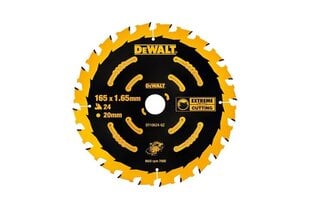 Dewalt griešanas disks 165 x 20mm (DT10624) cena un informācija | Dārza tehnikas rezerves daļas | 220.lv