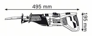 Elektriskais taisnais zāģis Bosch GSA 1100 E цена и информация | Пилы, циркулярные станки | 220.lv