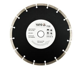 Алмазный диск Yato 230x2,7x22,2мм (YT-6005), сегментный цена и информация | Шлифовальные машины | 220.lv