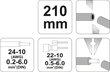 Izolācijas noņēmējs, daudzfunkcionāls Yato 210mm 0,5-6,0mm (YT-2278) cena un informācija | Rokas instrumenti | 220.lv