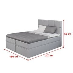 Selsey Tokio кровать с выдвижными ящиками, 180x200 см, серая цена и информация | Кровати | 220.lv