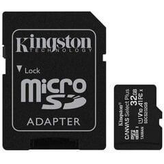 Kingston microSDHC 32GB Canvas Select Plus 100R A1 C10 + Adapteris kaina ir informacija | Atmiņas kartes mobilajiem telefoniem | 220.lv