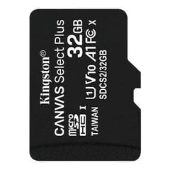 Kingston microSDHC 32GB Canvas Select Plus 100R цена и информация | Карты памяти для мобильных телефонов | 220.lv